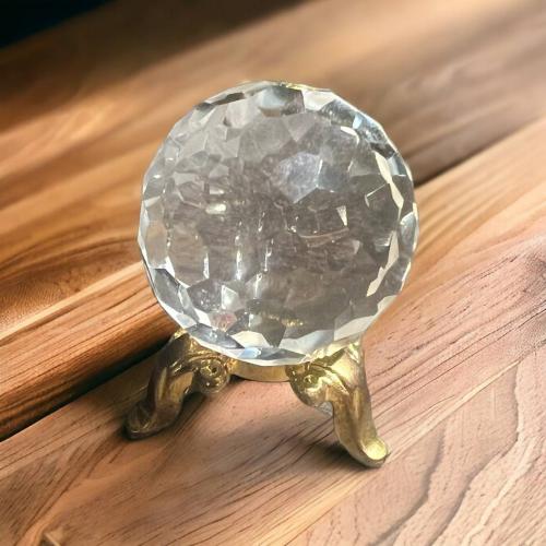 天然水晶 多面カットボール
